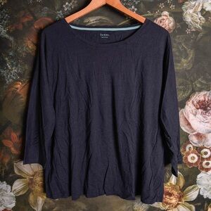 Boden navy 3/4 sleeve tee size XL EUC